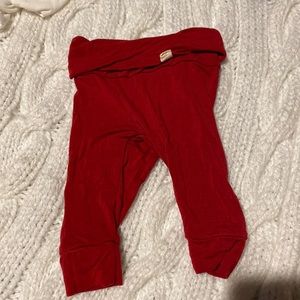 Red tenth and pine bamboo leggings - red - 3-6 months